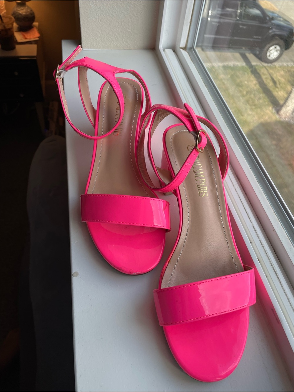 Dream Pairs Hot Pink Ankle-Strap Sandals